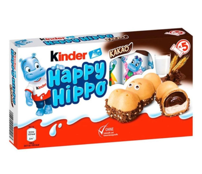 Батончики вафельные Kinder Happy Hippo Какао 103,5 г