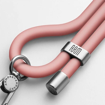 Ремешок для смартфона ArmorStandart Silicone Rope Titanium Pink with Grey holder (ARM76275)