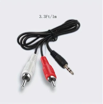 Аудио кабель шнур 3.5 джек JACK 3,5мм в 2RCA тюльпан переходник для музыки AUX