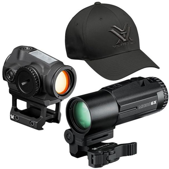 Комплект Коліматор Vortex SPARC Solar + Магніфер Vortex VMX-3T+Подарунок Кепка Vortex Men's Flexfit Cap