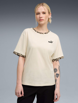Футболка хлопковая женская Puma Essentials Graphics 68808287 M Alpine Snow с принтом (4069157161664) 