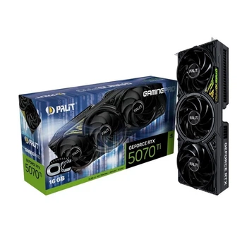 Видеокарта NVIDIA GeForce RTX 5070 Ti 16 ГБ GDDR7 GamingPro OC с подсветкой черная