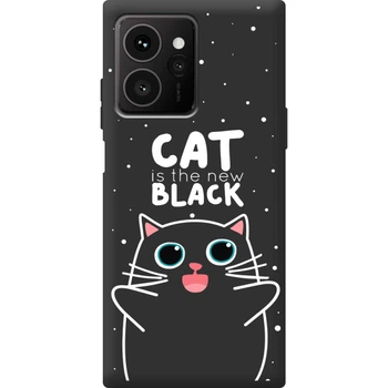 Силиконовый Черный Чехол с Картинкой для HMD Skyline Принт (Кот, Cat) (66409-ysb114)