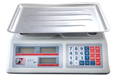 Весы торговые PROMOTEC PM 5051 50 кг 220 В встроенный аккумулятор нержавеющая сталь