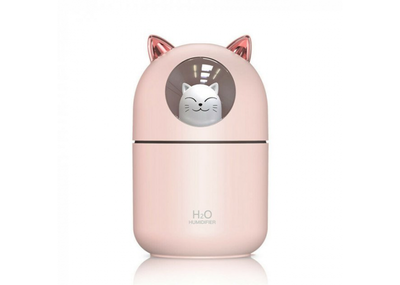 Увлажнитель воздуха и ночник 2в1 Humidifier H20 cat 300мл 30-40 мл/ч