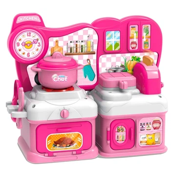 Кухня детская с двумя шкафчиками и звуковым сопровождением Kitchen 868-29 размер 25х10х21,5 см пластик 3+