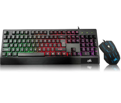 Клавиатура LED GAMING KEYBOARD + Mouse M-710 4958 мембранная 2400 dpi