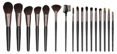 Zestaw pędzli do makijażu Tools For Beauty MiMo Czarny 18 szt (5903018919935)