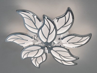 Потолочная LED люстра Diasha в гостиную с димером, цвет хром, 140 W на 20 м2 8028-6+3HR-LS