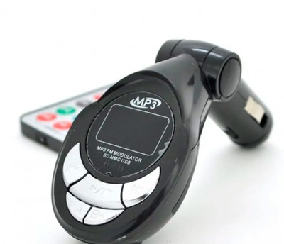 Автомобильный fm трансмиттер fm модулятор AUX P01D BOX черный (3113)