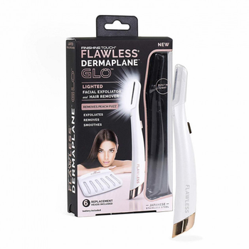 Женский эпилятор-триммер Flawless Dermaplane Glo для депиляции лица и бровей (5584)