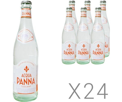Упаковка негазованої мінеральної води Acqua Panna, 24 шт. х 0,5 л, скло