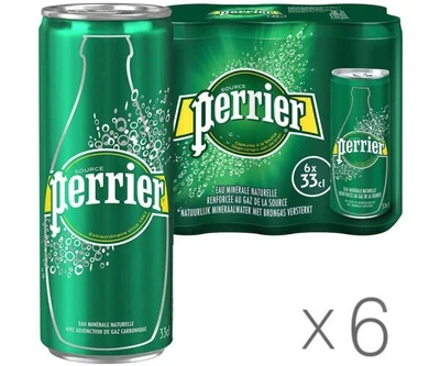 Упаковка минеральной газированной воды Perrier, 6 шт. х 0,33 л, ж/б