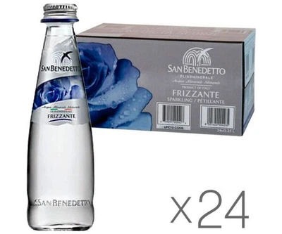 Упаковка газированной минеральной воды San Benedetto, 24 шт. х 0,25 л, стекло