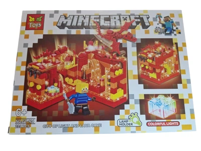 Конструктор Minecraft Лавова печера 4в1 світні блоки 235 деталей