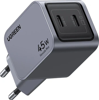 Сетевое зарядное устройство UGREEN Nexode PRO 45W PD GaN Space Gray (X707)