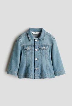 Дитяча джинсова куртка для дівчинки H&M 92 см Синій (25063006A)