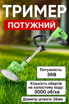 Бездротовий тример для трави EASY GRASSY CUT 500 (36В, 5Агод) + 2 акумулятори, повний комплект