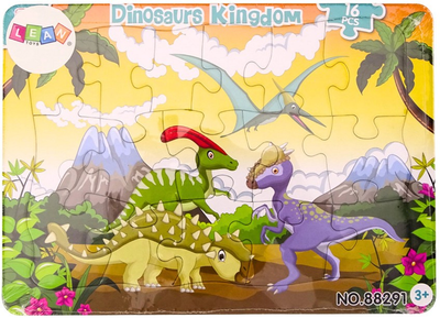 Puzzle Lean Toys Dinozaury 16 elementów 14127 (5905991016533)