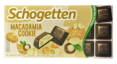 Шоколад молочный Schogetten Macadamia Cookie, 100 г