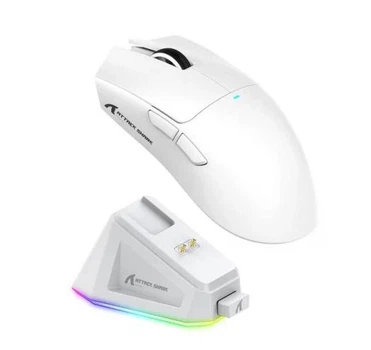 Ігрова миша Attack Shark X11 White 22000 DPI 63 г три режими підключення RGB док станція