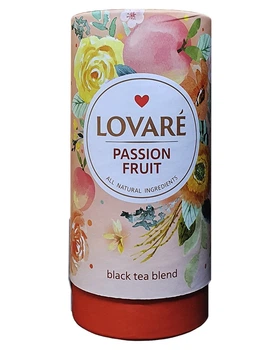Чай Lovare Пристрасний фрукт чорний з ароматом персика 80 г (1413)