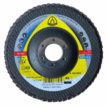 Пелюстковий шліфувальний диск Klingspor SMT-104 Extra (125 мм, P80, 22,23 мм) круг (26312)