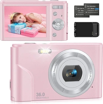 Фотоаппарат Rokurokuroku 36Мп / CMOS / Full HD / 16Х зум / Розовый Б/В