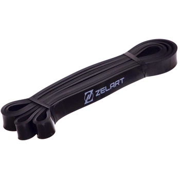 Гума петля для підтягувань і тренувань стрічка силова Zelart POWER LOOP (MD1353-2) (латекс, 2080x21x4,5мм, S, нагр.16-32кг, чорний) (FI-2606-2)