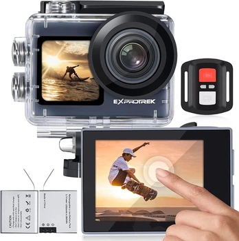 Екшн-камера Exprotrek E68 / 20Мп / 4K / 60fps / Wi-Fi / Вологозахищена / Сіра Б/В k1