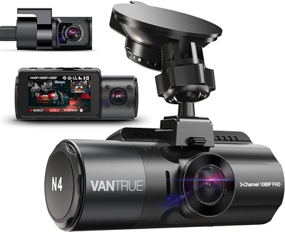 Відеореєстратор VANTRUE N4 Чорний Б/В