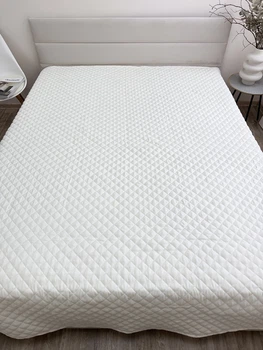 Покривало Ecotton Cream White Євро 200x220 см Стьобане Полісатин (25175_000)