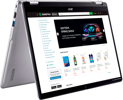 Ноутбук Acer Chromebook Spin 314 CP314-2HN-329V (NX.KYJEU.001) Sparkly Silver