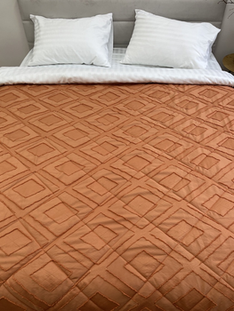 Покривало Ecotton Jacuard Orange Євро 200x220 см Стьобане Полісатин (25215_000)