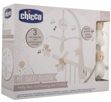 Карусель на кроватку Chicco My Sweet Doudou Мишка и Кролик (8058664104574)