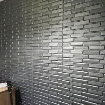 Декоративная 3Д панель стеновая Облицовочный кирпич Серебро 10 шт 3d панели для стен кладка плитка 700x770x5мм (34)