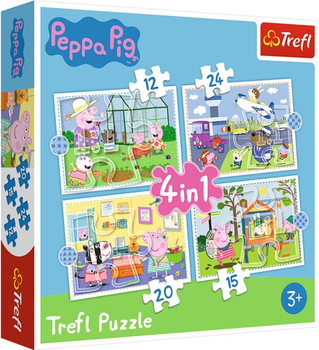 Puzzle Trefl Wspomnienia z wakacji Peppa Pig 12/15/20/24 elementy 34359 (5900511343595)
