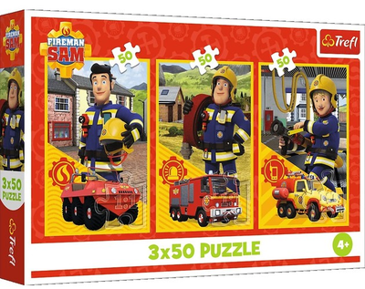 Zestaw Puzzle Trefl Ekipa z remizy Strażak Sam 3 x 50 elementów 34880 (5900511348804)