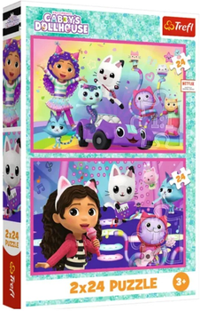 Zestaw Puzzle Trefl Zabawy z Gabby 2 x 24 elementy 34433 (5900511344332)