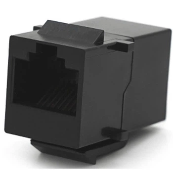 Модуль Keystone проходной в рамку 1+1 RJ45 кат.5E UTP, Black Voltronic (30343)