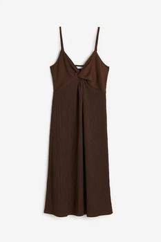 Платье H&M XS коричневый 4071163144