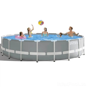 Бассейн каркасный Intex 26732-0 круглый на 24311 л со стальным каркасом и чашей из ПВХ 549x122 см Серый (124-9-26732-0)
