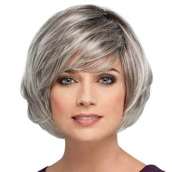 Парик короткий пепельный Ombre Bob, термоволокно VC HAIRJOY A3