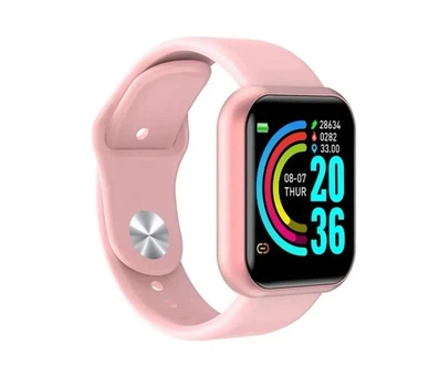 Смарт-часы UWatch D20 Y68 Bluetooth умные часы пульс, мониторинг кислорода в крови Pink