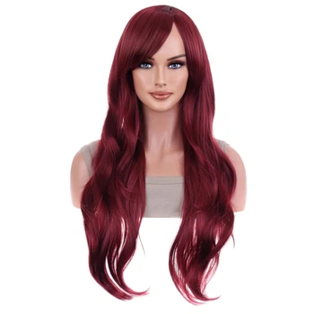 Перука бордо довга косплей VC wig-110