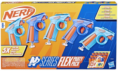 Zestaw wyrzutni Hasbro Nerf N Series Flex Pakiet imprezowy 5 blasterów + 15 strzałek F9839 (5010996263278)