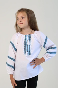 Дитяча вишиванка Ткана Piccolo 116 см Білий