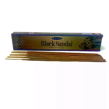 Black Sandal premium incence sticks (Черный Сандал)(Satya) пыльцовое благовоние 15 гр. 35043