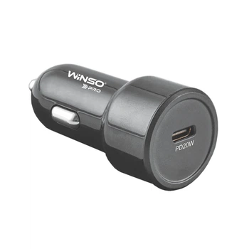 Автомобильное зарядное устройство Winso PRO PD20W USB-C для быстрой зарядки смартфонов и гаджетов 20Вт зарядка в автомобиле (DO-LI_33S)