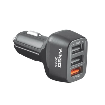 Автомобильное зарядное устройство Winso PRO 42W 3xUSB-A для зарядки гаджетов с поддержкой QC3.0 и PD3.0 (DO-LI_33S)